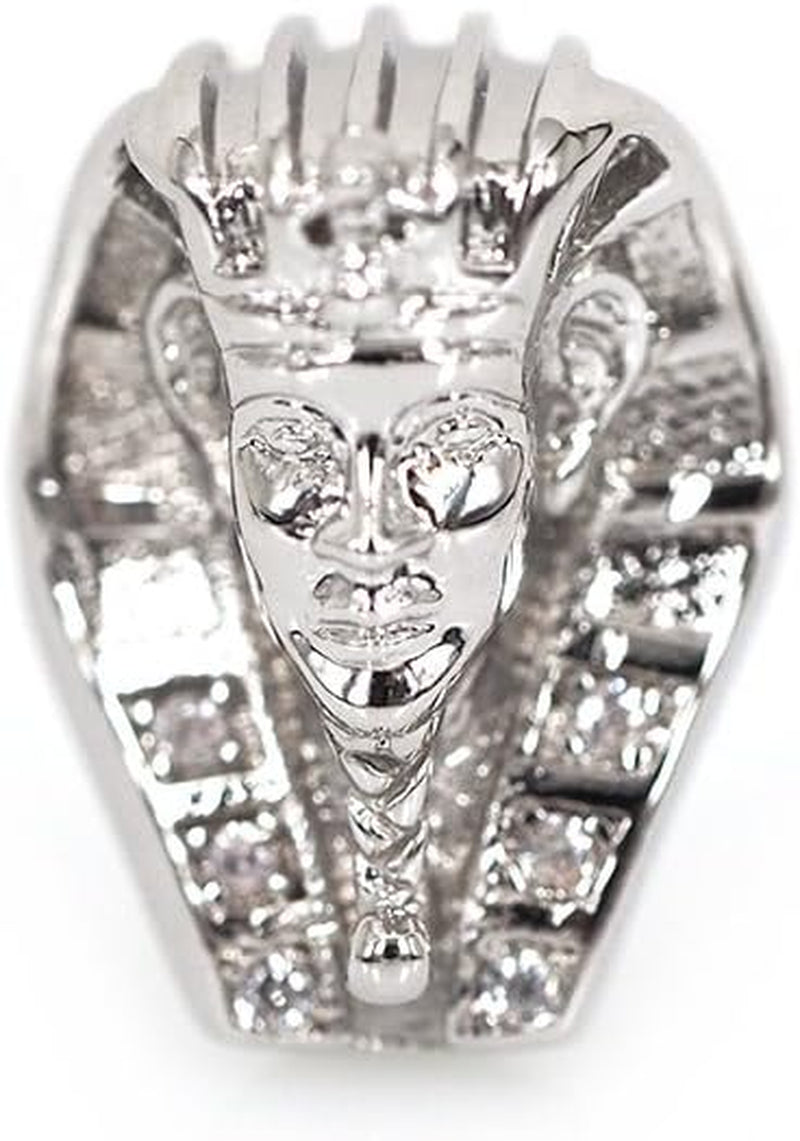 Egyptian Pharaoh Head Beads CZ Pave Sphinx Beaded Charm for Bracelet Jewelry Making Findings 10X14Mm 10Pcs