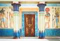 7X5Ft Vinyl Ancient Egyptian Mural Painting Backdrop Pharaoh Hieroglyphics Hand Painted Pillars Religion Artistic Belief Carving Door Photography Background Kids Adults Photo Studio Props