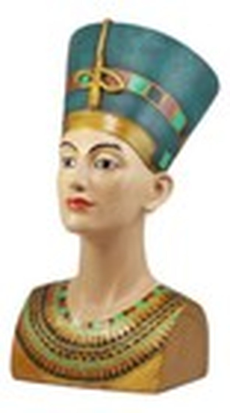 Ancient Egyptian Decorative Large Queen Nefertiti Bust 18" Tall Figurine Statue
