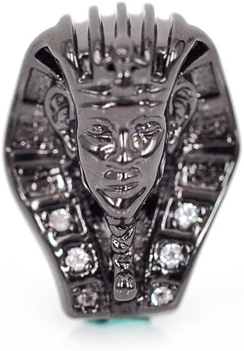 Egyptian Pharaoh Head Beads CZ Pave Sphinx Beaded Charm for Bracelet Jewelry Making Findings 10X14Mm 10Pcs