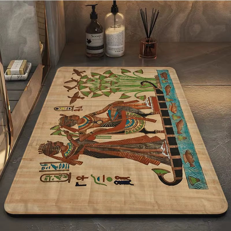 Ancient Egypt Hallway Carpet Rectangle Anti-Slip Home Soft Badmat Front Door Indoor Outdoor Mat Bedside Area Rugs