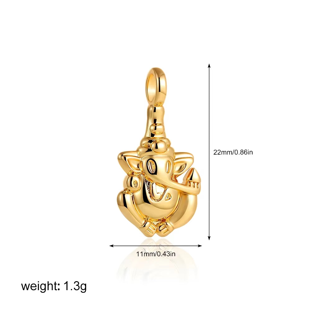 Exquisite Waterproof Moon Star Sun Evil Eyes Pendant for Women Charms Gold Color DIY Accessories Stainless Steel Jewelry