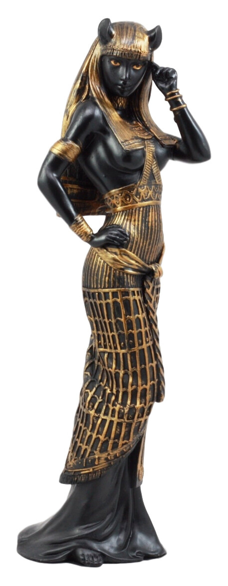 Ebros Gift Egyptian Goddess Bastet Cat in Sensual Human Form Figurine 10.75"H
