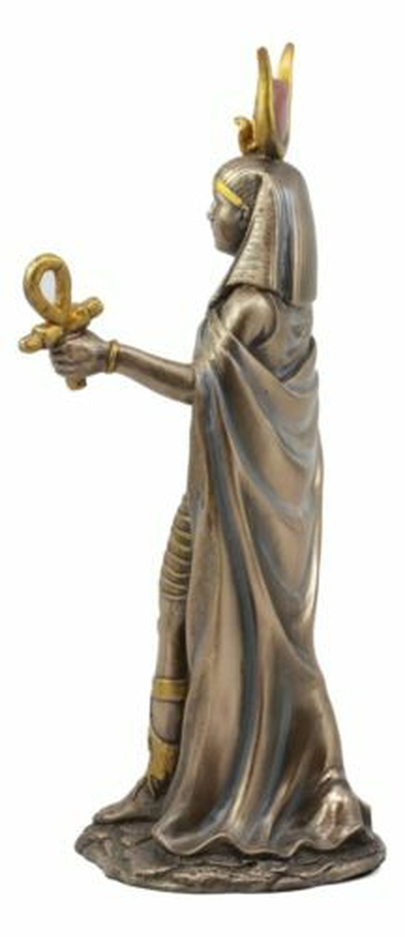 11 Inch Egyptian Hathor Mythological Goddess Bronze Finish Figurine