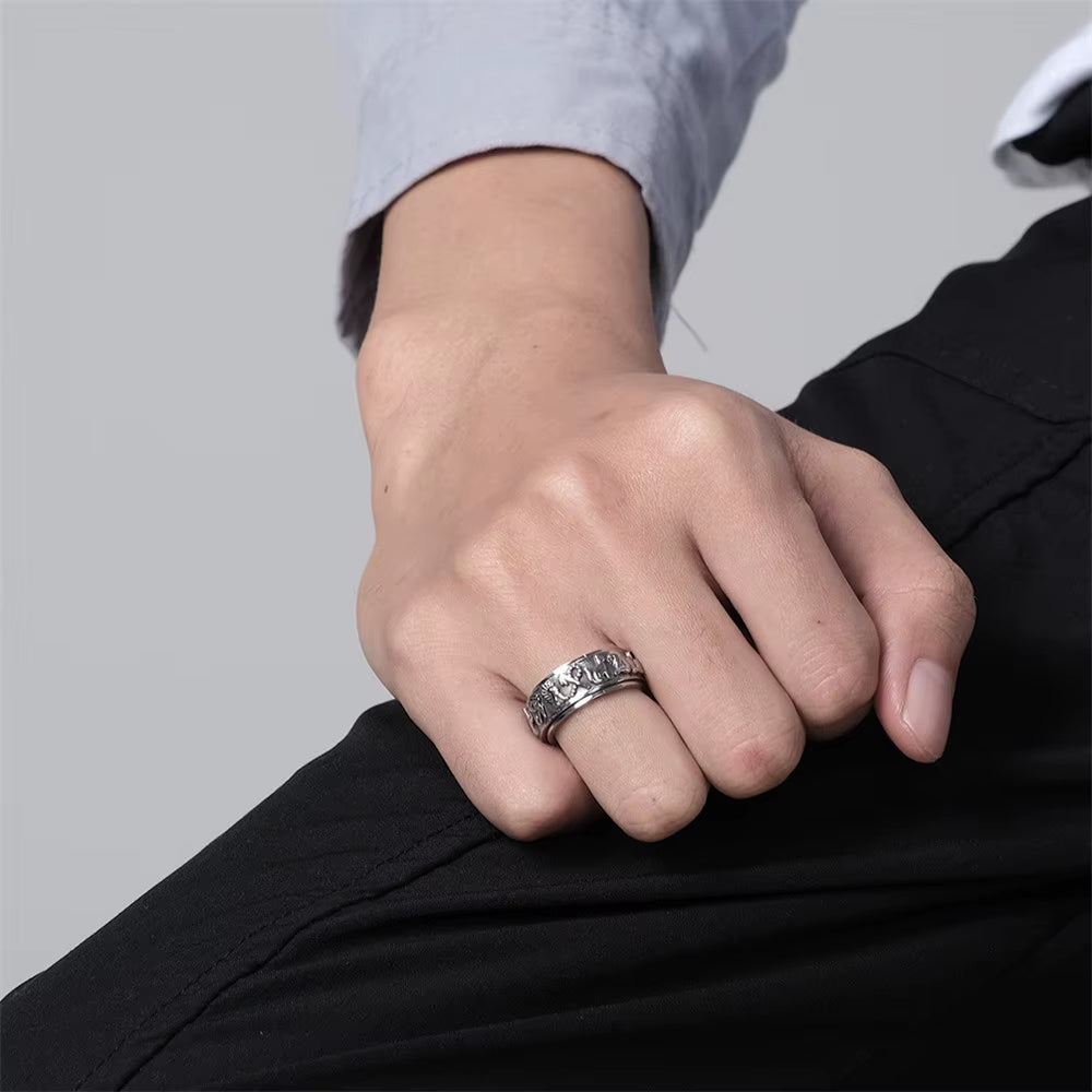 Simple Classic Cross Egyptian Ankh Life Symbol Antique Men'S Ring 316L Stainless Steel Hip Hop Party Figer Jewelry