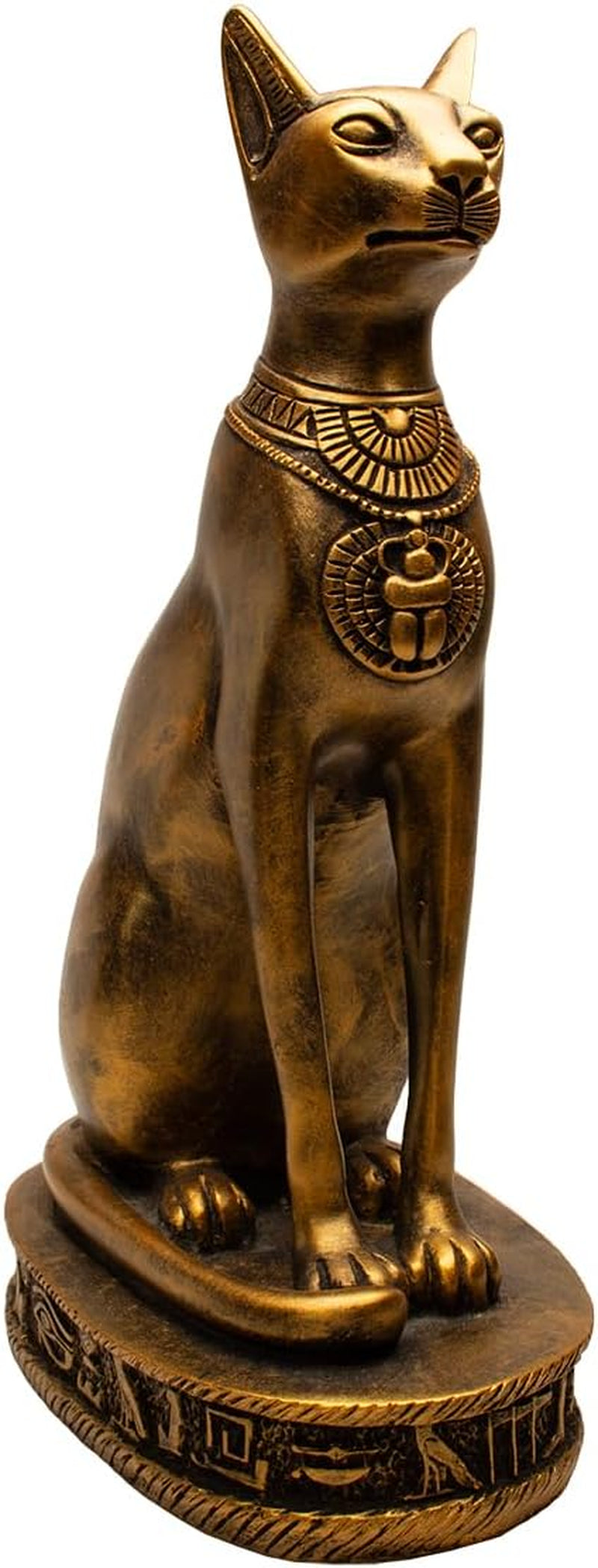 Bastet Cat Goddess Statue - Bronze - 13" Tall - Made in Egypt