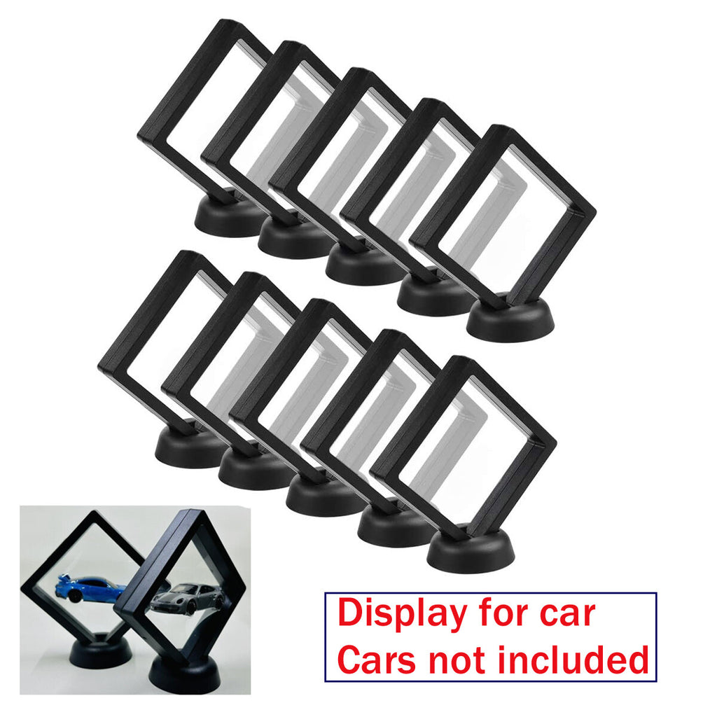 LOT of Displays Cases for Hot Wheels 3D Floating Display Stand Coins Stone Jewel