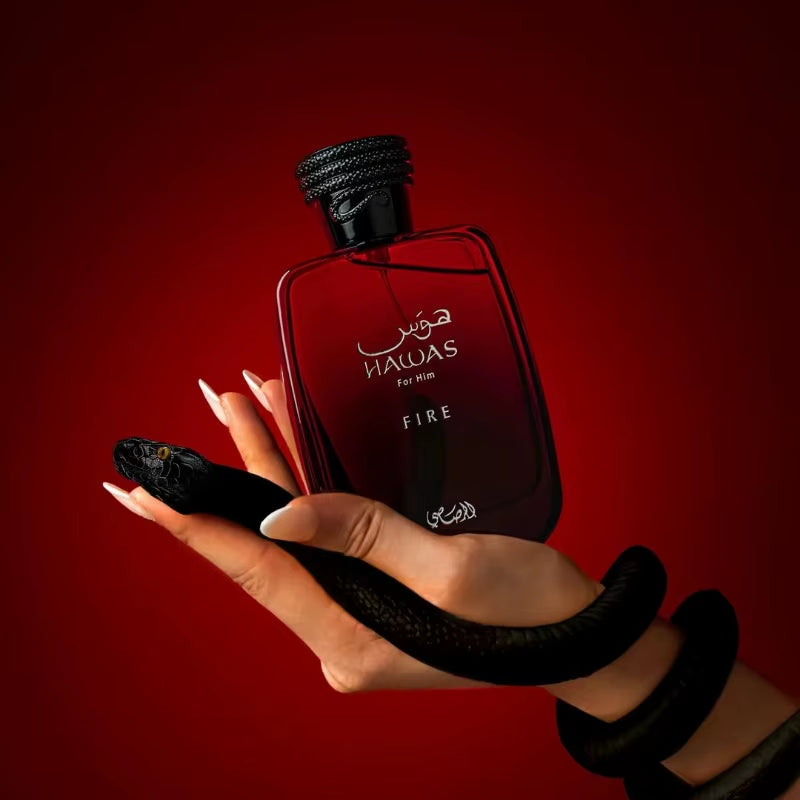 Hawas Fire Eau De Parfum Spray 100Ml Original Arab Perfumes Lasting Aromatic Aquatic Pheromones Perfume Cologne Makeup
