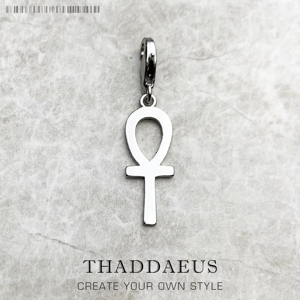 Cross of Life Ankh Charm Egypt Club Jewelry Vintage Gift in 925 Sterling Silver