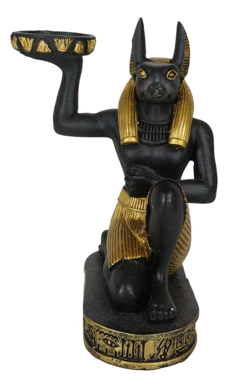 Egyptian God of the Afterlife Mummification Anubis Tea Light Candle Holder Decor