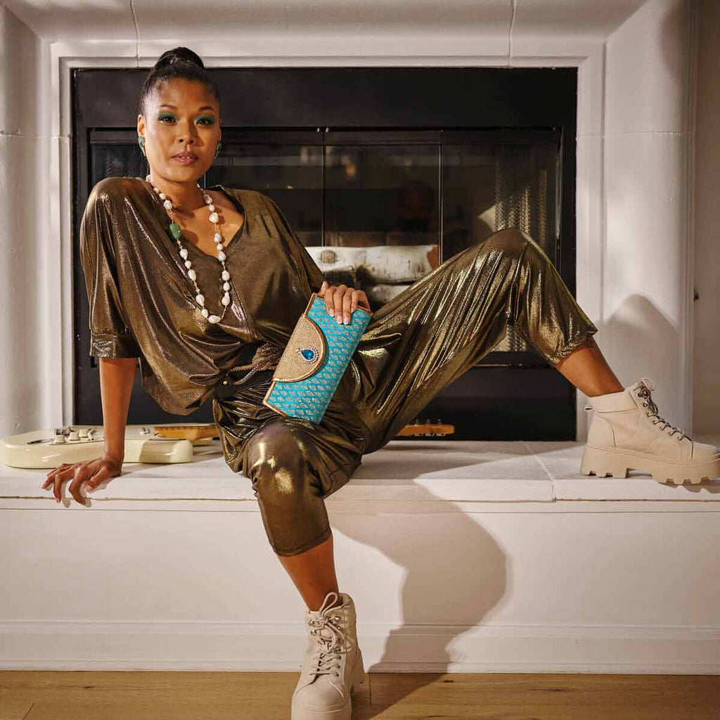 Lakshmi, Mini Baguette Tear Drop Bag