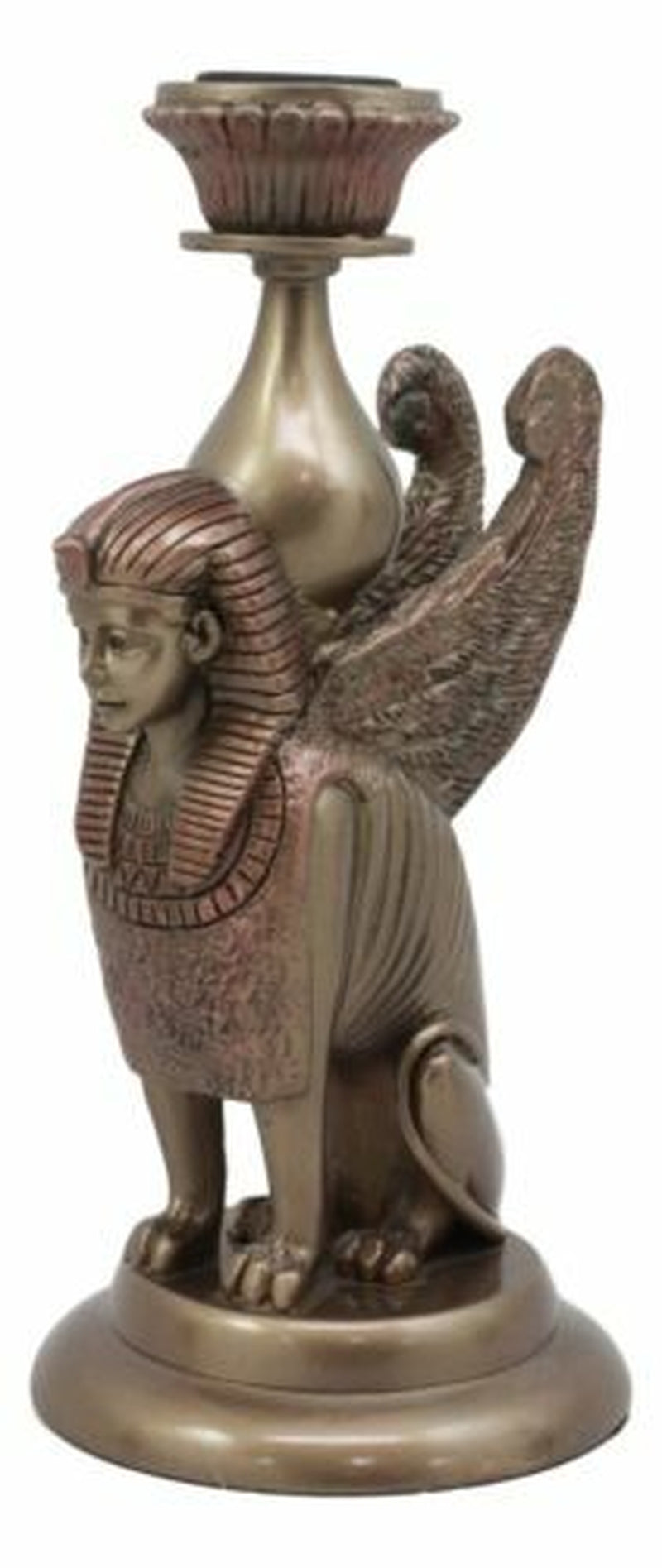 Ebros Greco Egyptian Guardian Sphinx or Androsphinx Candle Holder Figurine