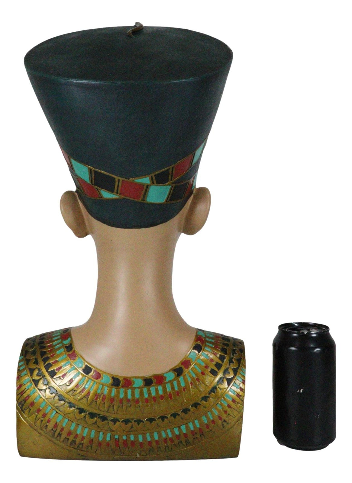 Ancient Egyptian Decorative Large Queen Nefertiti Bust 18" Tall Figurine Statue