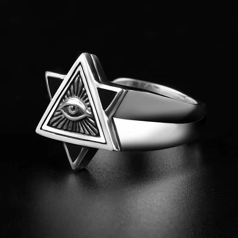 Retro Horus Eye Ring Demon Eyes Lucky Ring Gold Silver Color Men Women Fashion Jewelry Gifts Wholesale