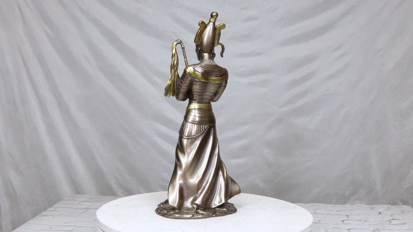 Ebros Egyptian God of the Dead Osiris Holding Crook and Flail 11.5" H Figurine