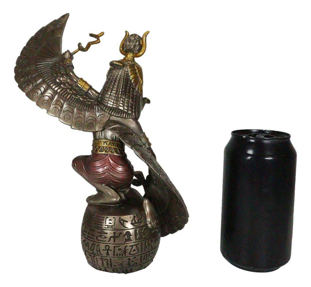Ebros Egyptian Goddess Isis Ra Holding Ankh Figurine 9"H Statue Collectible