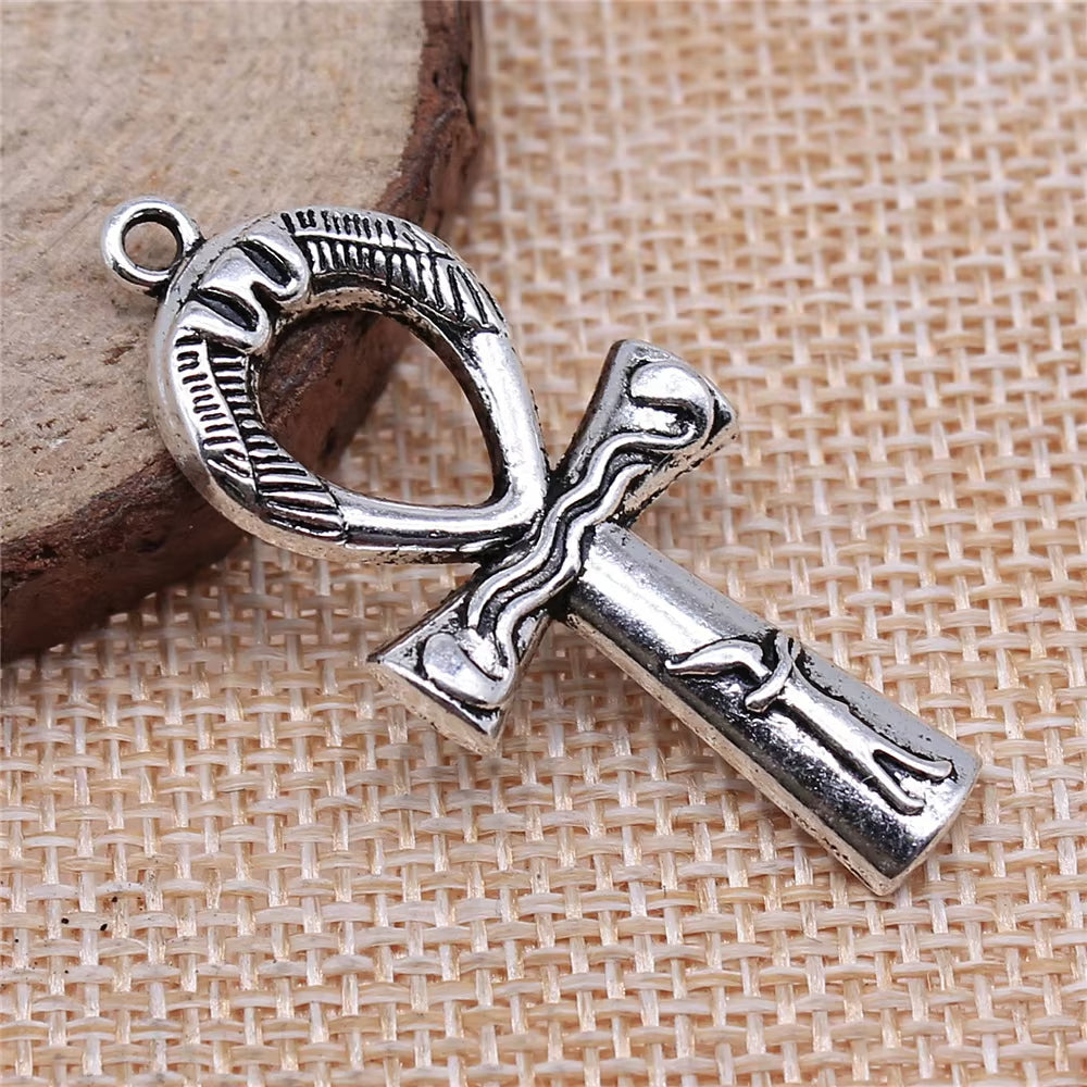 5Pcs 43X19Mm Ankh Cross Charms Pendant Egyptian Cross Charms