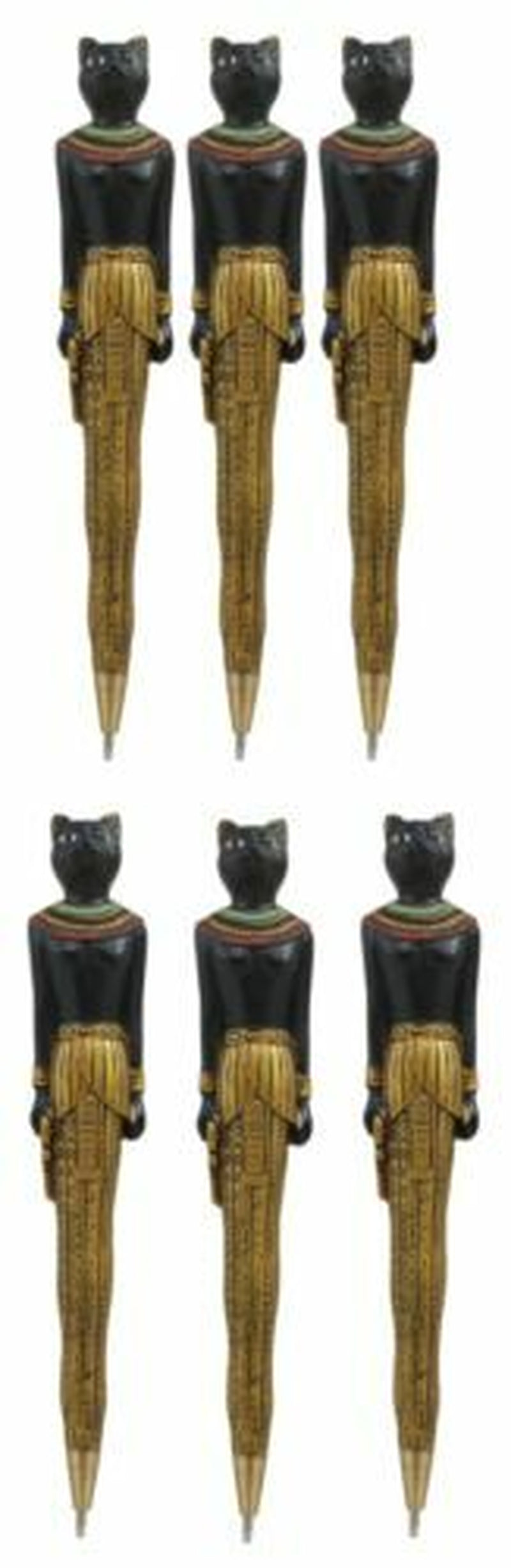 Ebros Egyptian Ubasti Temple of Bast Bastet Cat Ballpoint Pen Figural 6" Tall