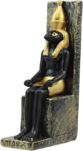 Ebros Egyptian Classical Deities Miniature Figurine Gods of Egypt Dollhouse Miniature Statue Legends of Ancient Egypt Educational Sculpture Collectible (Horus Seated on Throne)