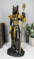 Egyptian Goddess Bastet Cat Statue 11"H Ubasti Goddess of Protection Health Home