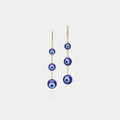 Evil Eye Bead Drop Earrings • Turkish Nazar Dangle Hook Earrings • Sterling Silver Friendship Jewelry • Trendy Best Friend Gift