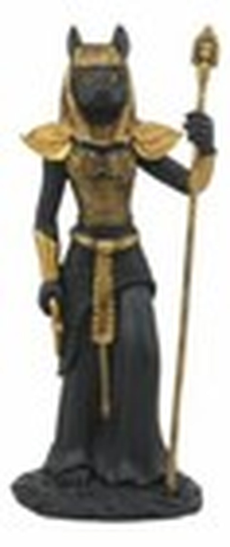 Egyptian Goddess Bastet Cat Statue 11"H Ubasti Goddess of Protection Health Home