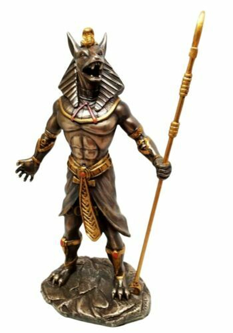 10.38 Inch Egyptian Anubis Mythological Bronze Finish Statue Figurine