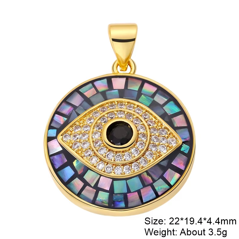 Handicraft Custume Accessories Greek Gods Evil Eye Crescent Moon Star Enamel Charms for DIY Pendant Collar Jewelry Making