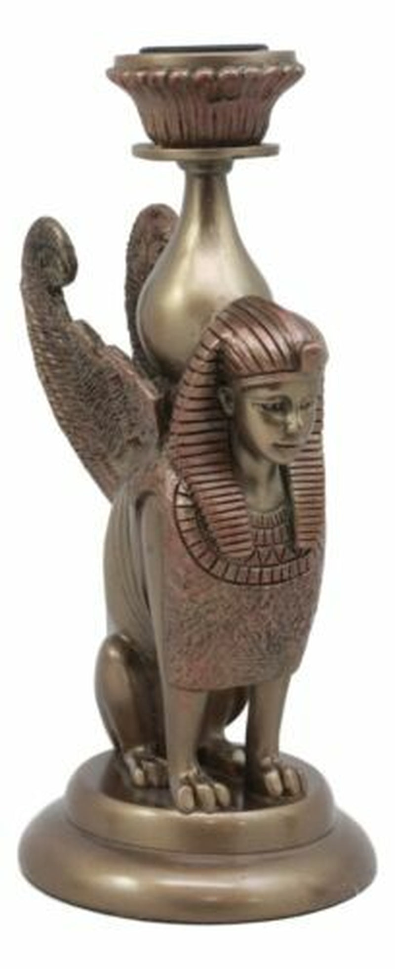 Ebros Greco Egyptian Guardian Sphinx or Androsphinx Candle Holder Figurine