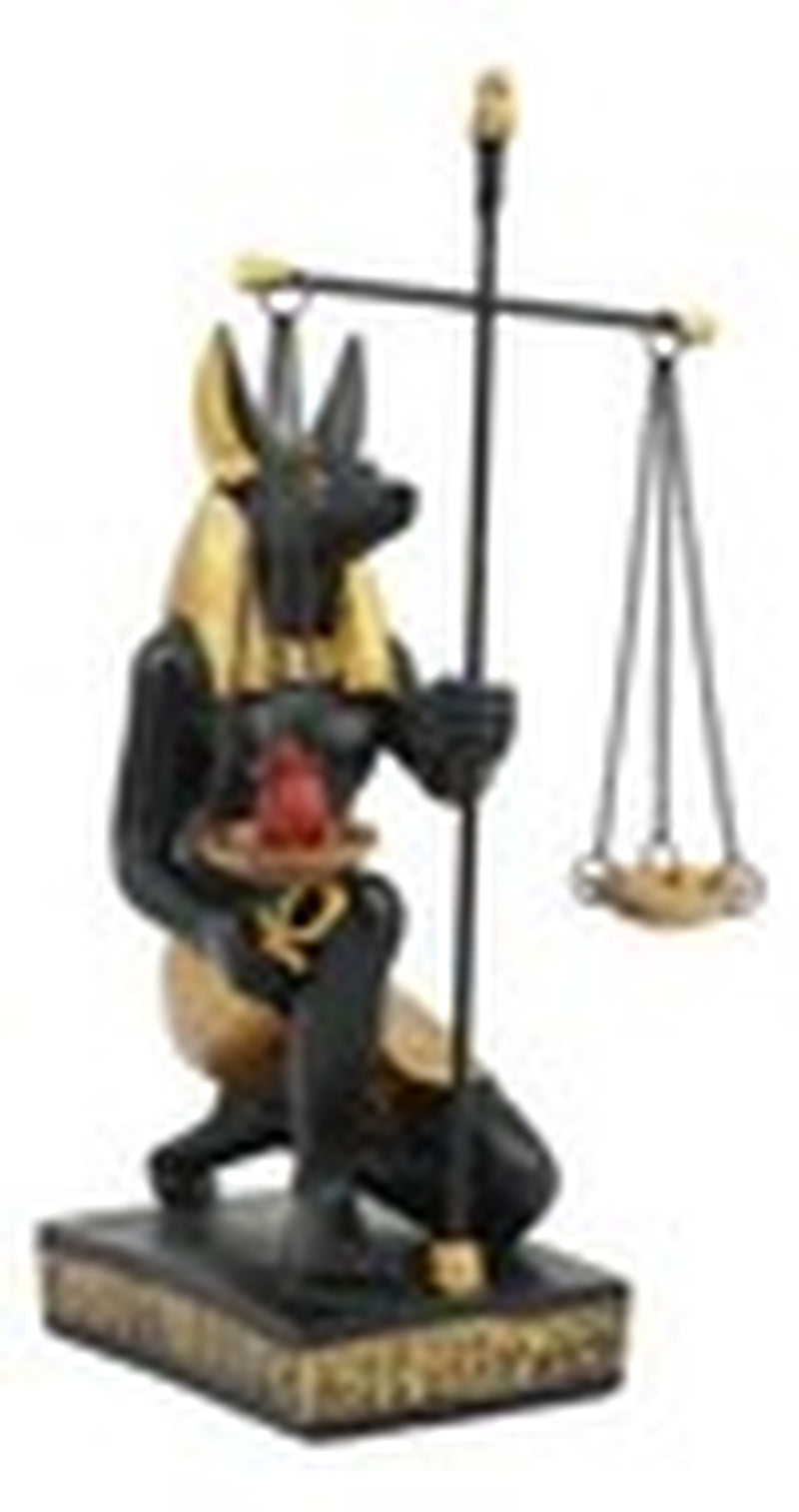 Ancient Egyptian God of Afterlife Anubis Holding the Scales of Justice Statue
