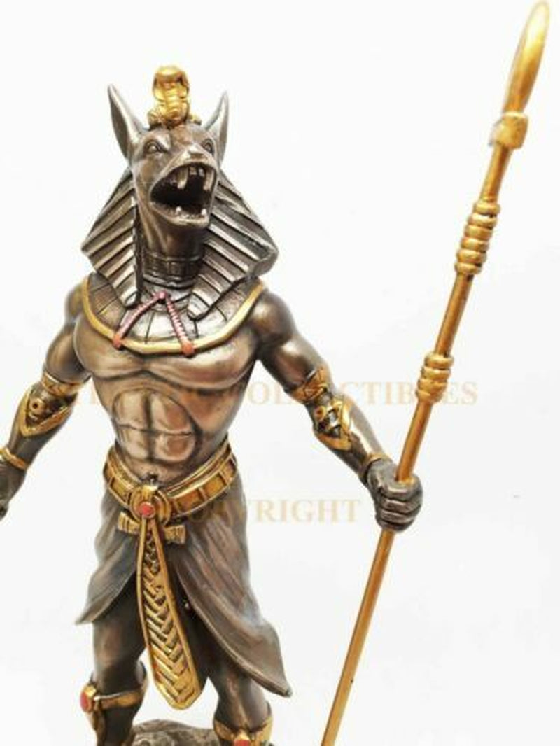 10.38 Inch Egyptian Anubis Mythological Bronze Finish Statue Figurine