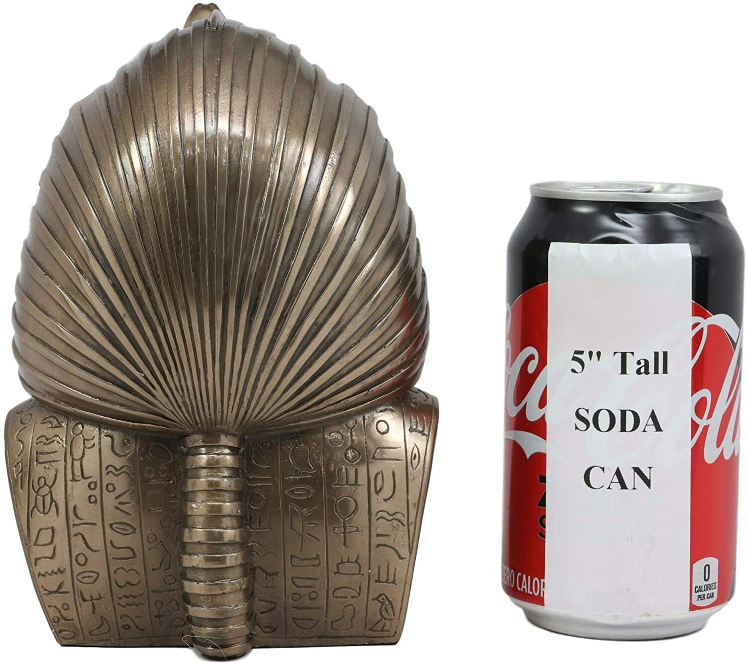 Egyptian King Tut and Queen Nefertiti Set Bust Egypt Decor Statue Bronze Color