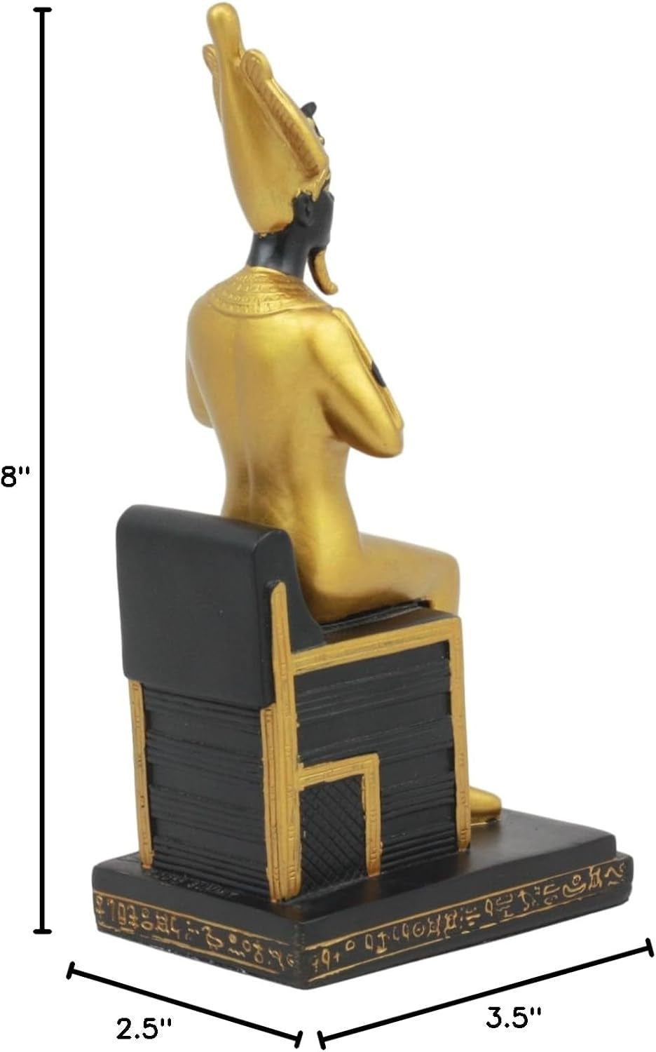Ebros Classical Egyptian Gods and Goddesses Seated on Throne Statue Gods of Egypt Ruler of Mankind Decorative Figurine (Osiris God of the Afterlife)