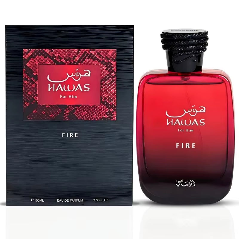 Hawas Fire Eau De Parfum Spray 100Ml Original Arab Perfumes Lasting Aromatic Aquatic Pheromones Perfume Cologne Makeup