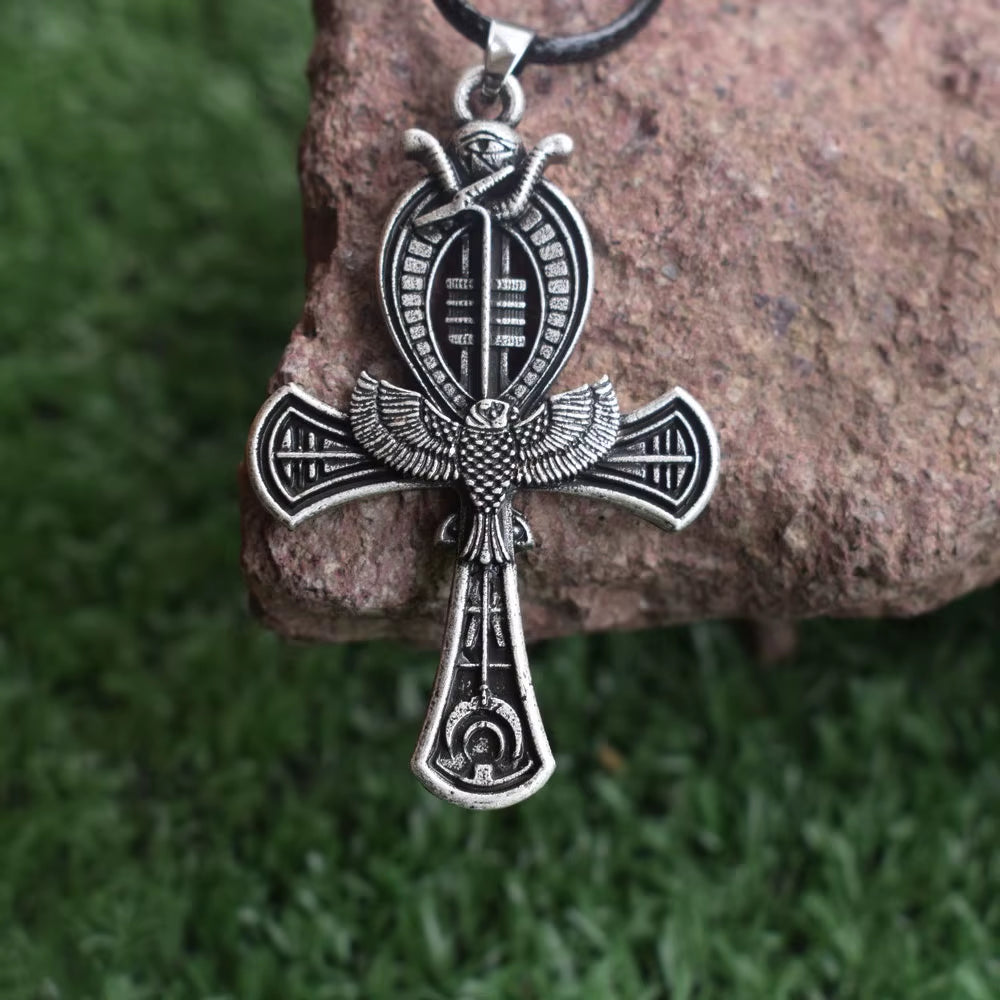 1PCS Ankh Egyptian Cross Necklace Vintage Egypt Style Men Jewelry Friendship