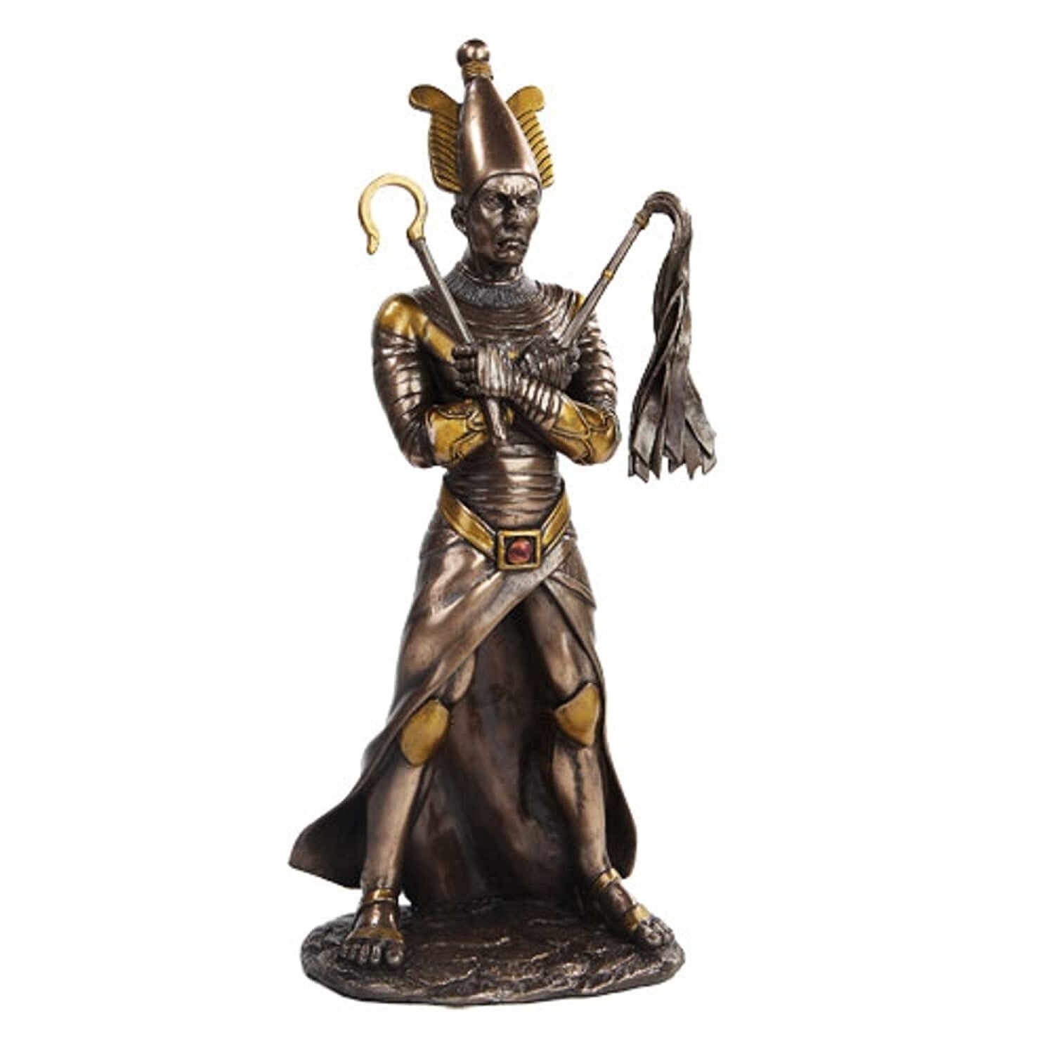PTC 11 Inch Egyptian Osiris Mythological God Bronze Finish Statue Figurine