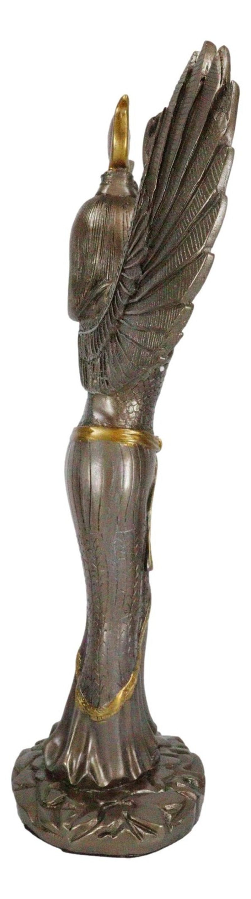 12"H Egyptian Theme Isis with Open Wings Goddess of Magic & Nature Sculpture