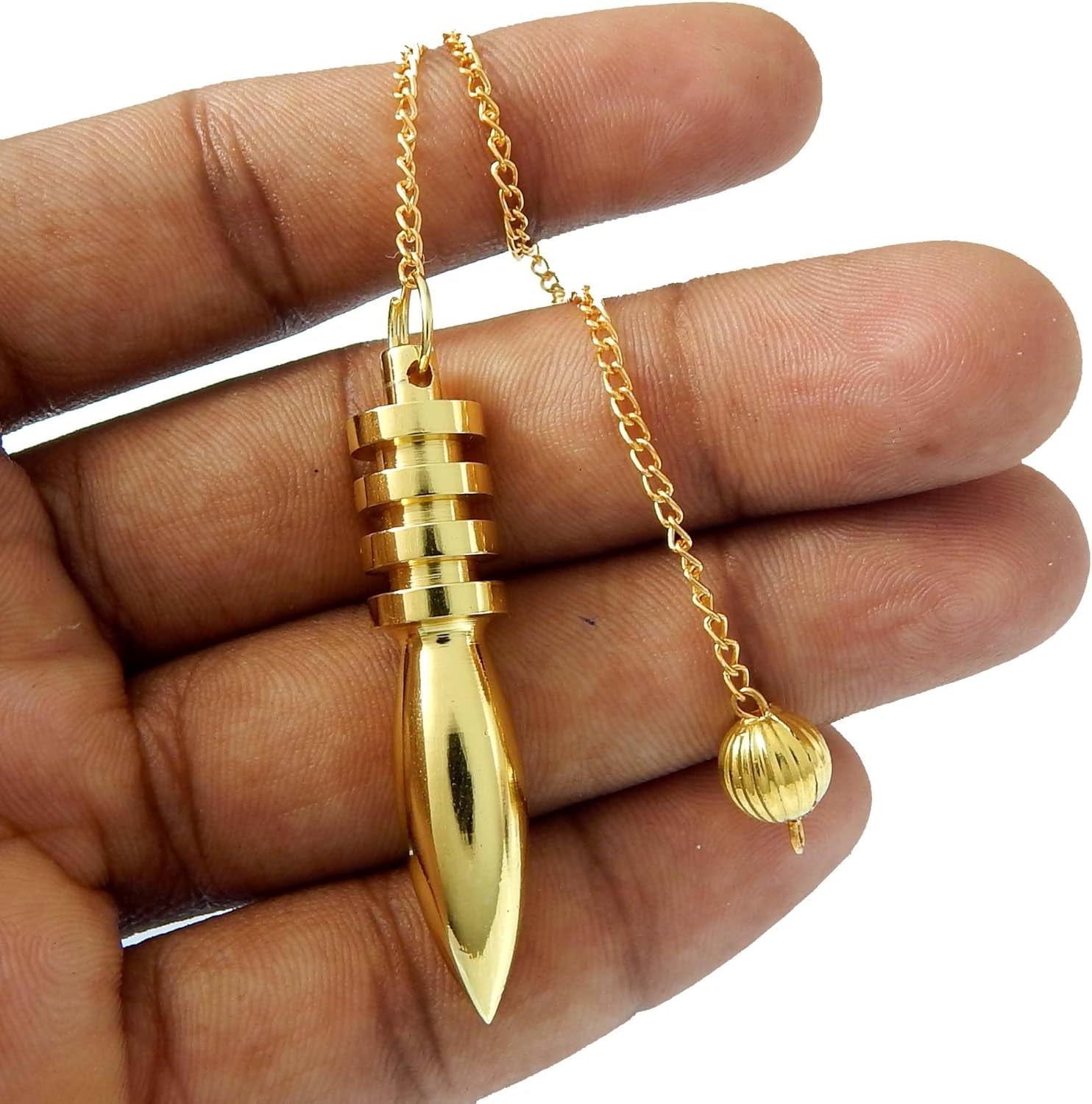 Egyptian Pendulum - Brass Metal Dowsing & Divination Tool for Reiki Chakra & Metaphysical Spirituality
