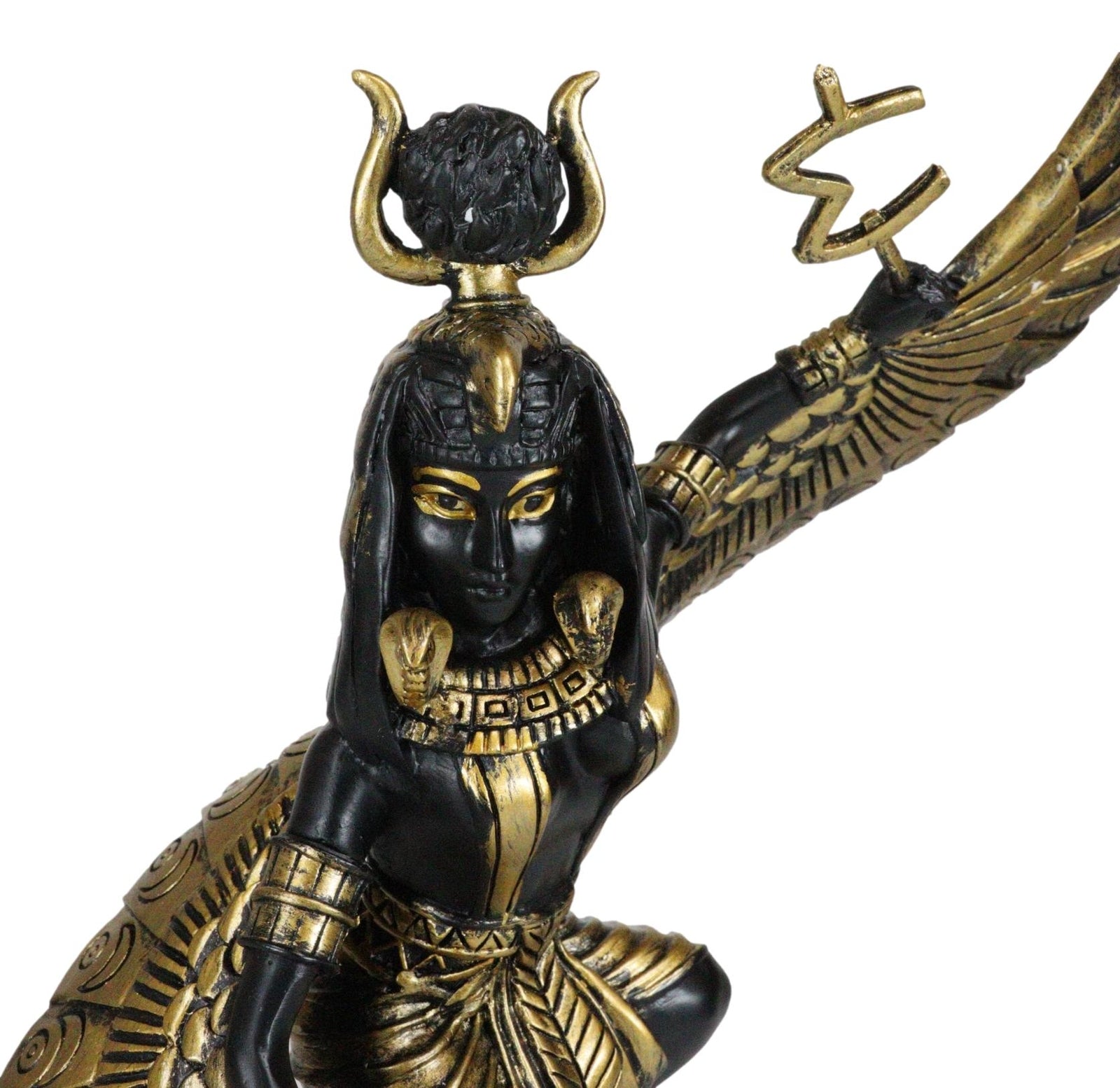 Ebros Gift Egyptian Goddess Mother Isis Ra Holding Ankh Decorative Figurine 9" H