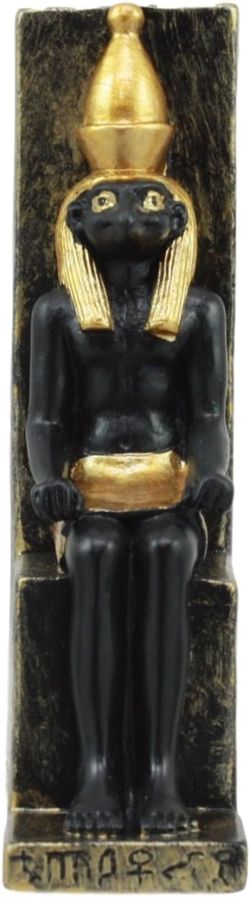 Ebros Egyptian Classical Deities Miniature Figurine Gods of Egypt Dollhouse Miniature Statue Legends of Ancient Egypt Educational Sculpture Collectible (Horus Seated on Throne)