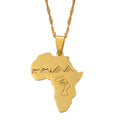 Africa Map with Egyptian Queen Nefertiti Camel Pyramid Pendant Necklaces African Jewelry @112221