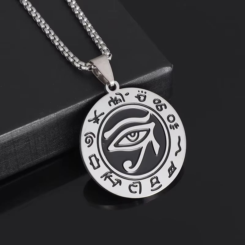 Eye of Horus Necklace Evil Eye Pendant Ancient Egypt Protection Necklace Jewelry Gift Men and Women Spiritual Amulets