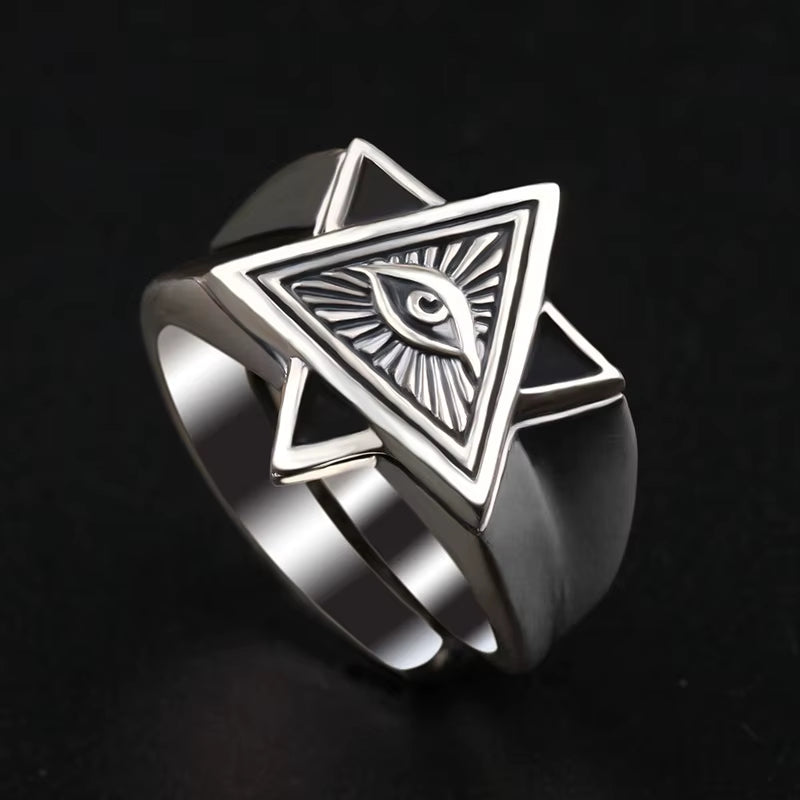 Retro Horus Eye Ring Demon Eyes Lucky Ring Gold Silver Color Men Women Fashion Jewelry Gifts Wholesale