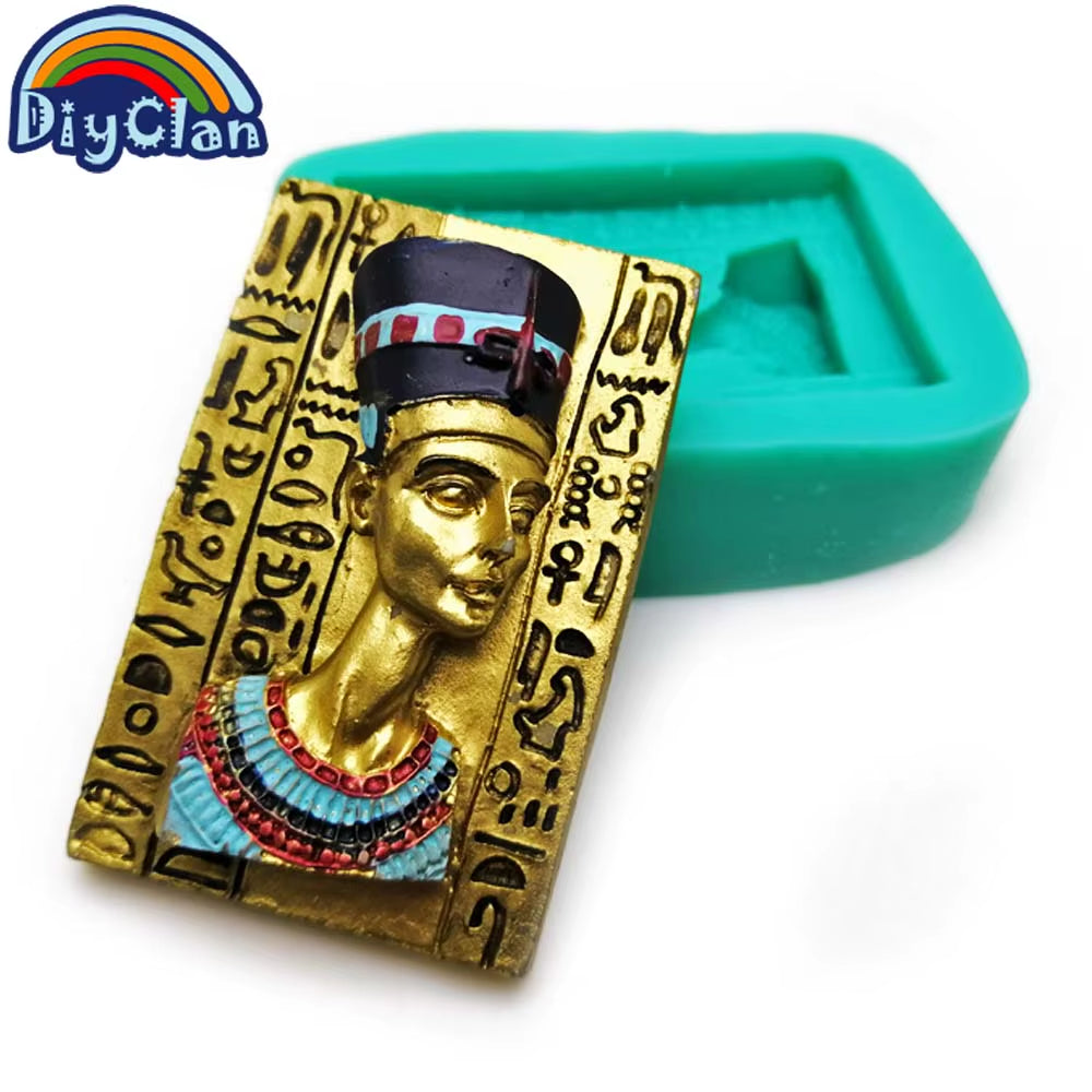 Egyptian Pharaoh Cleopatra Anubis Silicone Molds for Baking Ancient Egypt Fondant Chocolate Cake Decoration Mould Resin Form