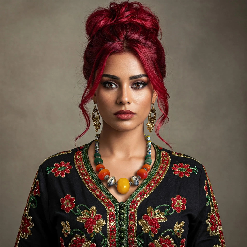 Moroccan Berber Necklace, Tribal Antique Jewelry, Ethnic Bohemian Gift