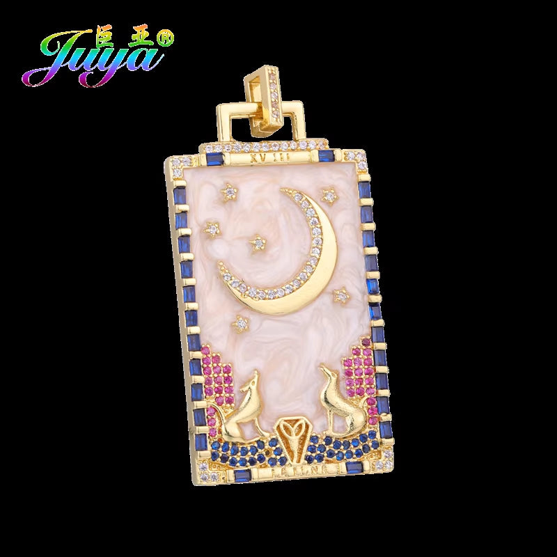 Handicraft Custume Accessories Greek Gods Evil Eye Crescent Moon Star Enamel Charms for DIY Pendant Collar Jewelry Making