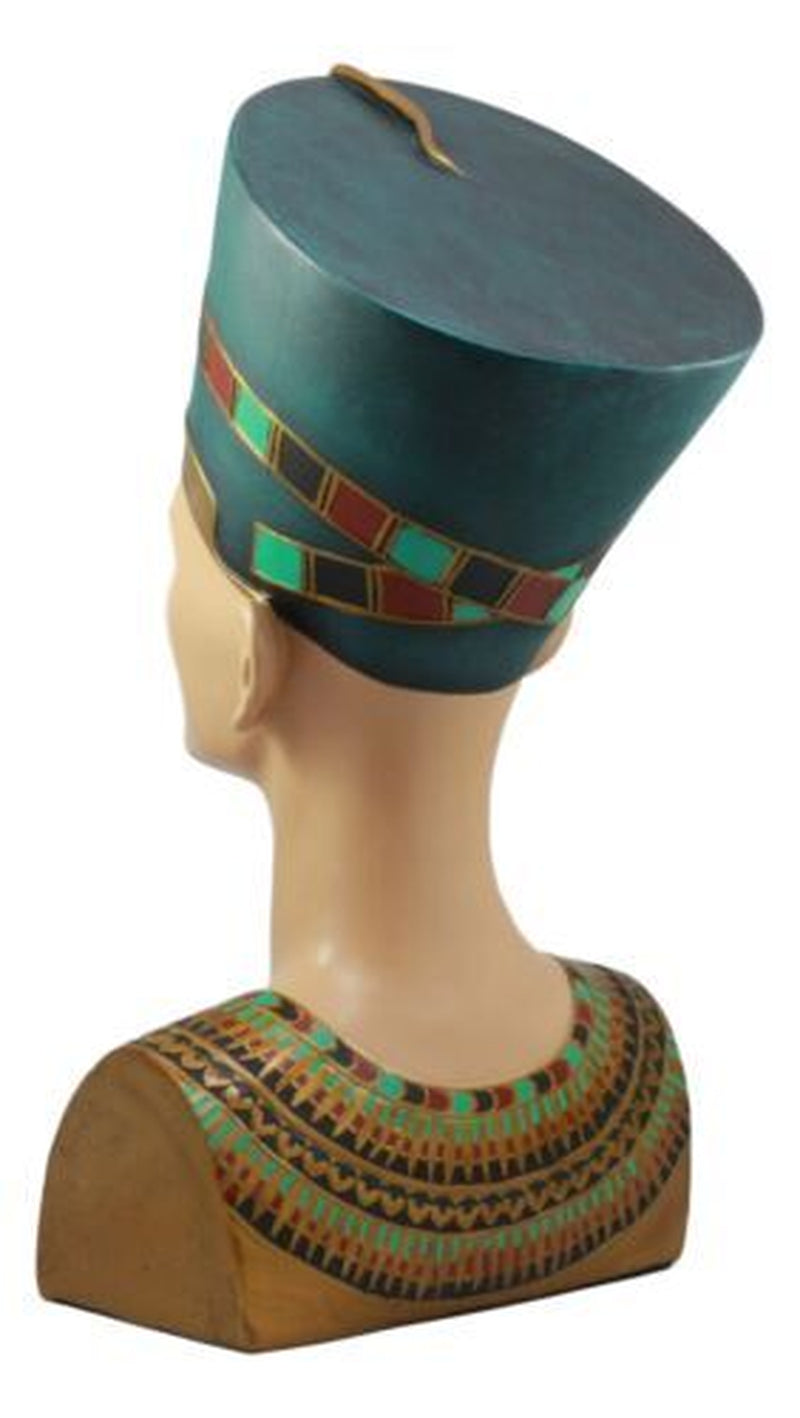 Ancient Egyptian Decorative Large Queen Nefertiti Bust 18" Tall Figurine Statue