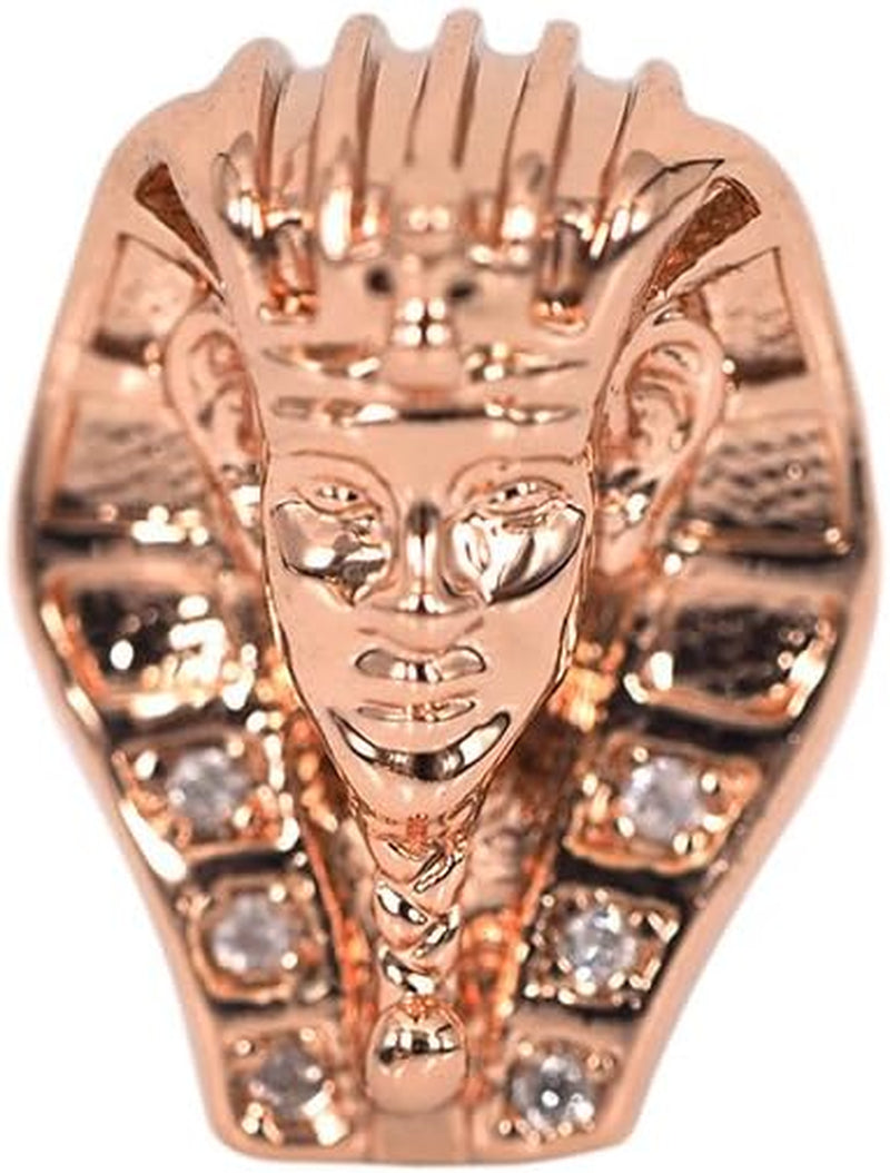 Egyptian Pharaoh Head Beads CZ Pave Sphinx Beaded Charm for Bracelet Jewelry Making Findings 10X14Mm 10Pcs