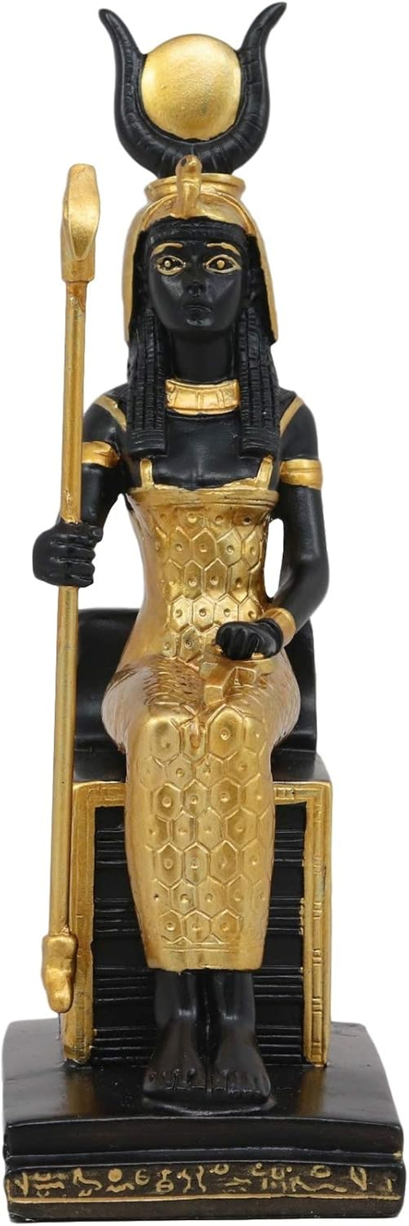 Ebros Classical Egyptian Goddess of Magic Motherhood and Life Isis Seated on Throne Statue Gods of Egypt Ruler of Mankind Decorative Figurine