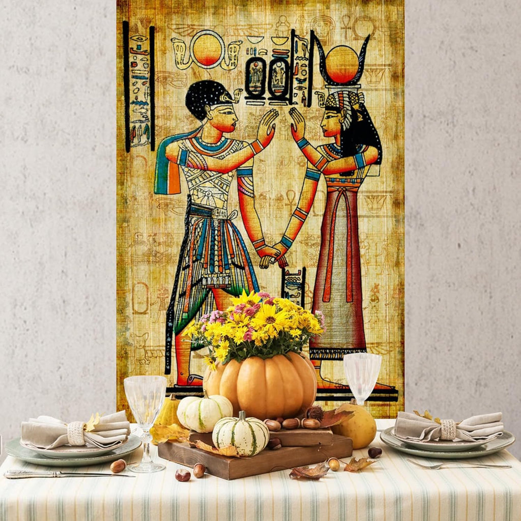 3X5Ft Ancient Egyptian Scroll Backdrop Egyptian Mural Photography Background Egypt Pharaohs History Painting Wall Ancient Temple Backdrop Photo Portraits Egypt Party Decor Wallpaper Props